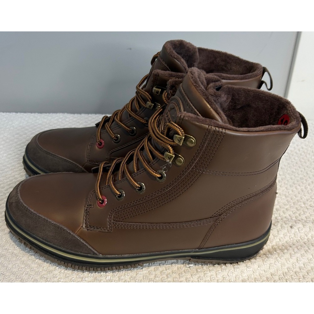 Pajar brown leather lined winter men's boots sz 10‎